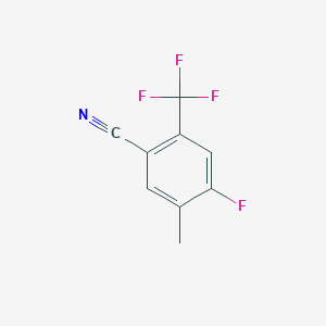 molecular formula C9H5F4N B8798448 4-Fluoro-5-methyl-2-(trifluoromethyl)benzonitrile 