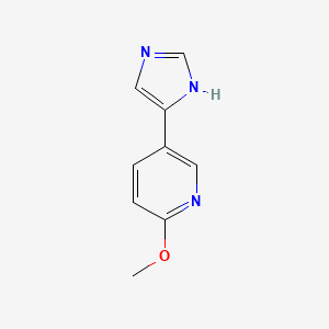 molecular formula C9H9N3O B8798834 5-(1H-imidazol-5-yl)-2-methoxypyridine CAS No. 790262-67-8