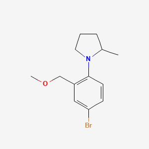 molecular formula C13H18BrNO B8798998 1-(4-Bromo-2-(methoxymethyl)phenyl)-2-methylpyrrolidine 