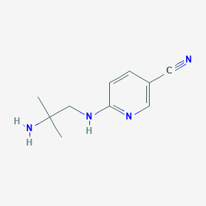 molecular formula C10H14N4 B8799075 3-Pyridinecarbonitrile, 6-[(2-amino-2-methylpropyl)amino]- 