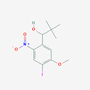 molecular formula C12H16INO4 B8799078 1-(4-Iodo-5-methoxy-2-nitrophenyl)-2,2-dimethylpropan-1-ol 