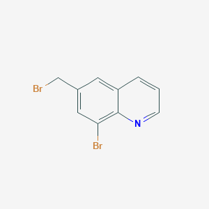 molecular formula C10H7Br2N B8799134 8-Bromo-6-(bromomethyl)quinoline CAS No. 159925-47-0