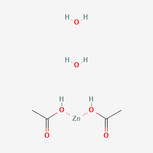 molecular formula C4H12O6Zn B8799152 Zinc (acetate dihydrate) 