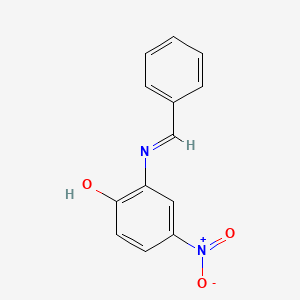 molecular formula C13H10N2O3 B8799243 4-Nitro-2-{[(e)-phenylmethylidene]amino}phenol CAS No. 3230-49-7