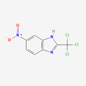 molecular formula C8H4Cl3N3O2 B8799364 6-nitro-2-(trichloromethyl)-1H-benzimidazole CAS No. 3584-84-7
