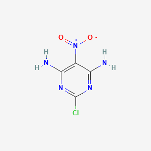 molecular formula C4H4ClN5O2 B8799395 2-Chloro-5-nitropyrimidine-4,6-diamine 