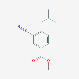 molecular formula C13H15NO2 B8799409 Methyl 3-cyano-4-isobutylbenzoate 