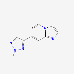molecular formula C9H7N5 B8799450 7-(1H-1,2,3-Triazol-5-yl)imidazo[1,2-a]pyridine 