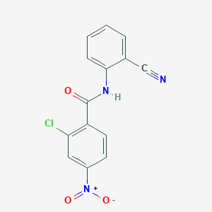 molecular formula C14H8ClN3O3 B8799529 2-chloro-N-(2-cyanophenyl)-4-nitrobenzamide 