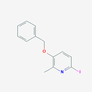 molecular formula C13H12INO B8799539 3-(Benzyloxy)-6-iodo-2-methylpyridine 