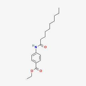 molecular formula C19H29NO3 B8799599 Ethyl 4-(decanoylamino)benzoate CAS No. 71134-94-6