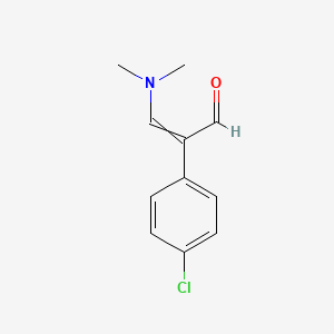 molecular formula C11H12ClNO B8799622 2-(4-Chlorophenyl)dimethylaminopropenal 