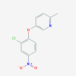 molecular formula C12H9ClN2O3 B8799673 5-(2-Chloro-4-nitrophenoxy)-2-methylpyridine CAS No. 848482-81-5