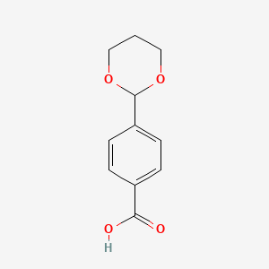 molecular formula C11H12O4 B8799674 4-(1,3-Dioxan-2-yl)benzoic acid 