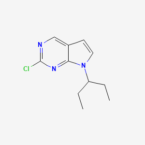 molecular formula C11H14ClN3 B8799681 2-Chloro-7-(pentan-3-yl)-7H-pyrrolo[2,3-d]pyrimidine 