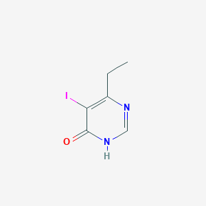 molecular formula C6H7IN2O B8799706 6-Ethyl-5-iodopyrimidin-4(1H)-one CAS No. 141602-28-0
