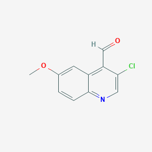 molecular formula C11H8ClNO2 B8799736 3-Chloro-6-methoxyquinoline-4-carbaldehyde 