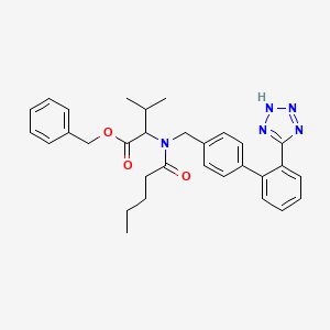 molecular formula C31H35N5O3 B8799741 Benzyl (2S)-3-methyl-2-[pentanoyl-[[4-[2-(2H-tetrazol-5-yl)phenyl]phenyl]methyl]amino]butanoate 