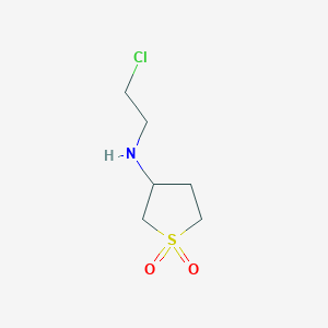 molecular formula C6H12ClNO2S B8799757 3-((2-Chloroethyl)amino)tetrahydrothiophene 1,1-dioxide 
