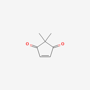 molecular formula C7H8O2 B8799780 2,2-Dimethylcyclopent-4-ene-1,3-dione CAS No. 26154-22-3