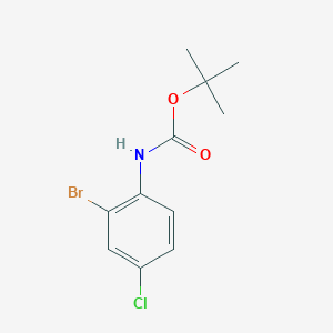 molecular formula C11H13BrClNO2 B8799785 Tert-butyl 2-bromo-4-chlorophenylcarbamate 