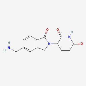molecular formula C14H15N3O3 B8799962 3-(5-(Aminomethyl)-1-oxoisoindolin-2-yl)piperidine-2,6-dione 