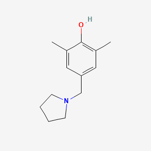 molecular formula C13H19NO B8799974 2,6-Dimethyl-4-(pyrrolidin-1-ylmethyl)phenol CAS No. 60431-06-3