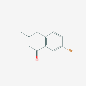 molecular formula C11H11BrO B8799994 7-Bromo-3-methyl-3,4-dihydronaphthalen-1(2H)-one CAS No. 1135872-16-0