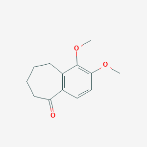 molecular formula C13H16O3 B8800006 1,2-dimethoxy-6,7,8,9-tetrahydro-5H-benzo[7]annulen-5-one CAS No. 54130-94-8