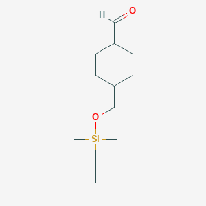 molecular formula C14H28O2Si B8800071 Cyclohexanecarboxaldehyde, 4-[[[(1,1-dimethylethyl)dimethylsilyl]oxy]methyl]- 