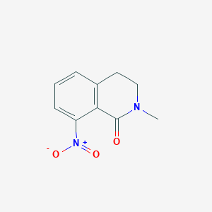 molecular formula C10H10N2O3 B8800105 2-methyl-8-nitro-3,4-dihydroisoquinolin-1(2H)-one 