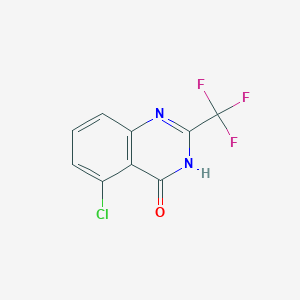 molecular formula C9H4ClF3N2O B8800122 5-Chloro-2-(trifluoromethyl)quinazolin-4-OL 
