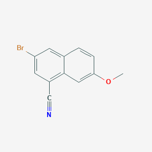 molecular formula C12H8BrNO B8800182 3-Bromo-7-methoxy-1-naphthonitrile CAS No. 847505-83-3