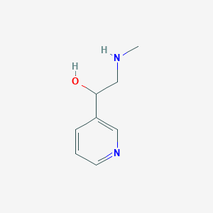 molecular formula C8H12N2O B8800186 2-(Methylamino)-1-(3-pyridyl)ethanol 