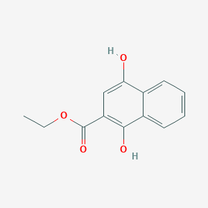 molecular formula C13H12O4 B8800229 Ethyl 1,4-dihydroxy-2-naphthoate CAS No. 66928-23-2