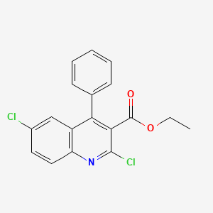 molecular formula C18H13Cl2NO2 B8800249 Ethyl 2,6-dichloro-4-phenylquinoline-3-carboxylate 