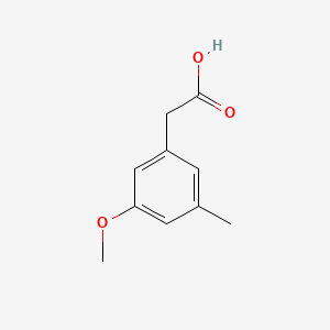molecular formula C10H12O3 B8800275 ACETIC ACID, 5-METHOXY-m-TOLYL- CAS No. 51028-96-7