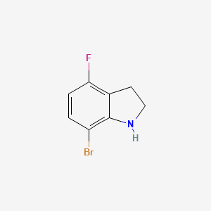 molecular formula C8H7BrFN B8800376 7-Bromo-4-fluoroindoline 