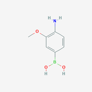 molecular formula C7H10BNO3 B8800382 (4-Amino-3-methoxyphenyl)boronic acid 