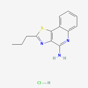 molecular formula C13H14ClN3S B8800400 2-Propylthiazolo[4,5-c]quinolin-4-amine hydrochloride CAS No. 256922-54-0