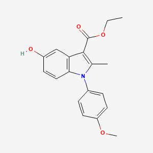 molecular formula C19H19NO4 B8800510 ethyl 5-hydroxy-1-(4-methoxyphenyl)-2-methyl-1H-indole-3-carboxylate 