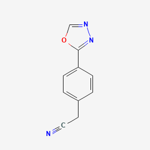 molecular formula C10H7N3O B8800544 2-[4-(1,3,4-Oxadiazol-2-yl)phenyl]acetonitrile 