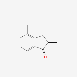 molecular formula C11H12O B8800551 1H-Inden-1-one, 2,3-dihydro-2,4-dimethyl- CAS No. 64919-47-7