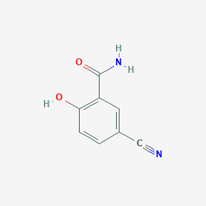 molecular formula C8H6N2O2 B8800569 5-Cyano-2-hydroxybenzamide CAS No. 97005-33-9
