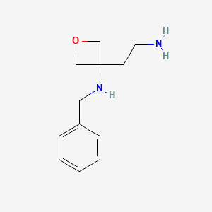molecular formula C12H18N2O B8800604 3-(2-Aminoethyl)-N-benzyloxetan-3-amine 