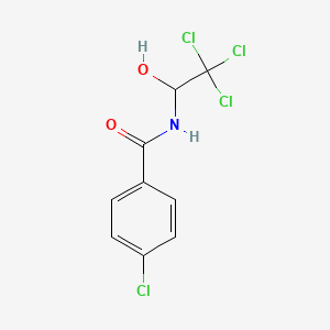 B8800666 4-chloro-N-(2,2,2-trichloro-1-hydroxyethyl)benzamide CAS No. 56737-17-8
