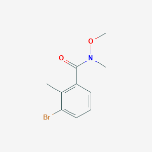 molecular formula C10H12BrNO2 B8800705 3-bromo-N-methoxy-N,2-dimethylbenzamide 