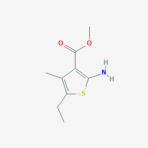 molecular formula C9H13NO2S B8800728 Methyl 2-amino-5-ethyl-4-methylthiophene-3-carboxylate CAS No. 881041-08-3