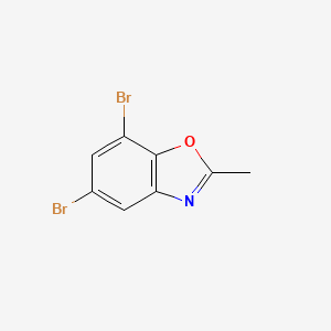 molecular formula C8H5Br2NO B8800760 5,7-Dibromo-2-methyl-1,3-benzoxazole 