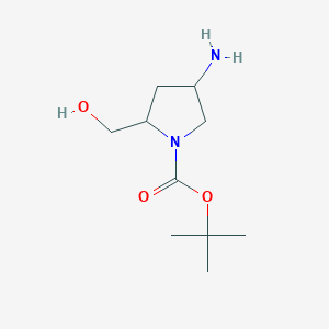 molecular formula C10H20N2O3 B8800767 Tert-butyl 4-amino-2-(hydroxymethyl)pyrrolidine-1-carboxylate 